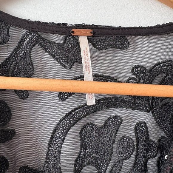 Free People Falling Flowers Sequins Frock Dress Size XS - Picture 9 of 10